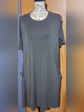 Thread Times Large Tshirt Dress Gray